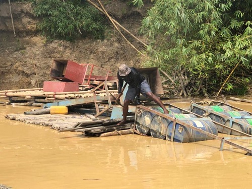 Galamsey equipment destroyed on Ankobra River (FILE PHOTO)