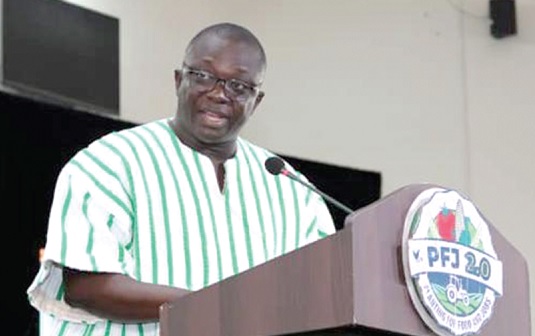 Dr Bryan Acheampong, Minister of Food and Agriculture, leader of the PFJ 2.0 programme