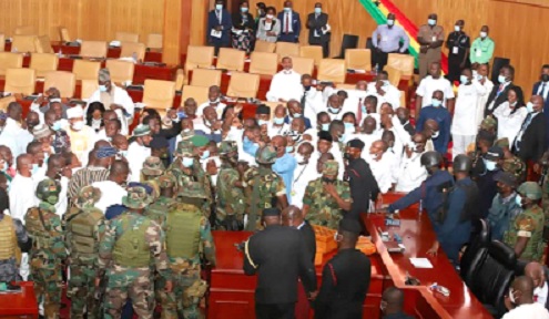 The army in Parliament on January 6, 2021