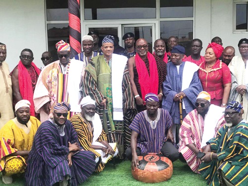 A delegation from the Ya-Na with members of the Ga Traditional Council