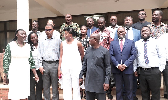 Ama Serwah Nerquaye-Tetteh (left), Secretary-General, Ghana Commission for UNESCO, with some of the participants in the workshop. Picture: EDNA SALVO-KOTEY
