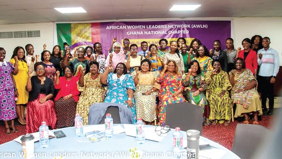 Afua Ansre (2nd from right), Senior Gender Specialist at UN Women, with Dr Charity Binka (3rd from right), AWLN Chairperson, Ghana Chapter; Dr Angela Asante-Essah (4th from right), Presidential Advisor on Gender, and other stakeholders after the meeting