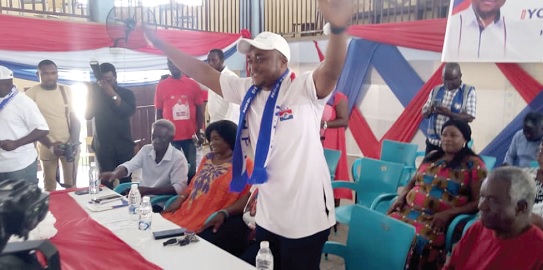 Yohane Amarh Ashitey acknowledging cheers from the delegates after the acclamation