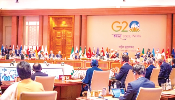 African Union became a permanent member of the G20 during the G20 Summit 2023 at the Bharat Mandepam, in New Delhi on September 9