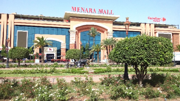 Even the Menara Mall in Marrakech has been given the brick red colour