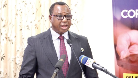 Joseph Whittal (left), Commissioner, Commission on Human Rights and Administrative Justice, addressing participants in the meeting. Picture: ELVIS NII NOI DOWUONA