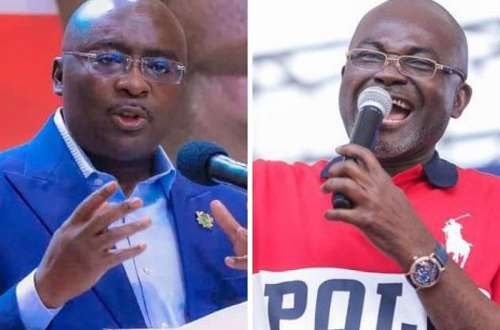 Vice President Bawumia (left) and Ken Agyapong 