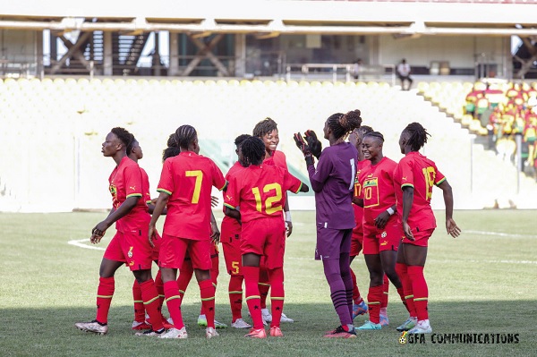 Players of the Black Queens celebrating their victory yesterday