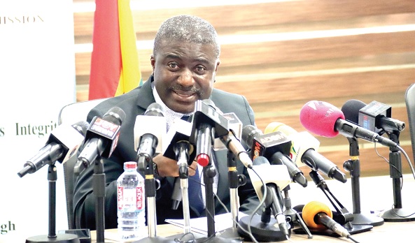 Dr Bossman Eric Asare, Deputy Chairman, Electoral Commission,  addressing the press conference. Picture: ELVIS NII NOI DOWUONA