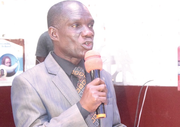 Emmanuel Lamptey, Director of Christside International School, addressing parents and pupils