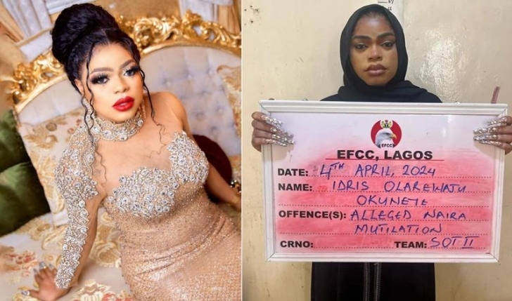 Bobrisky released from prison, warns Nigerians against Naira abuse