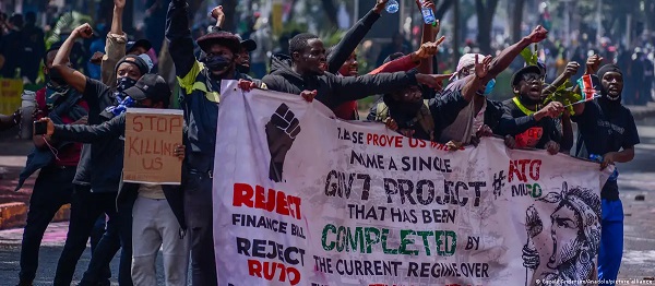 Some of the Kenyan protesters 