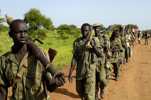 Some fighters in the Sudan war 