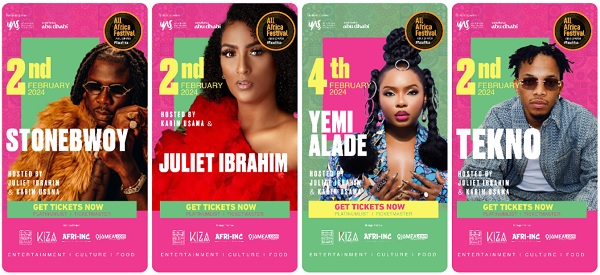 All Africa Festival to debut in Abu Dhabi, UAE, featuring Omah Lay, Stonebwoy, Diamond Platnumz, Yemi Alade & Tekno