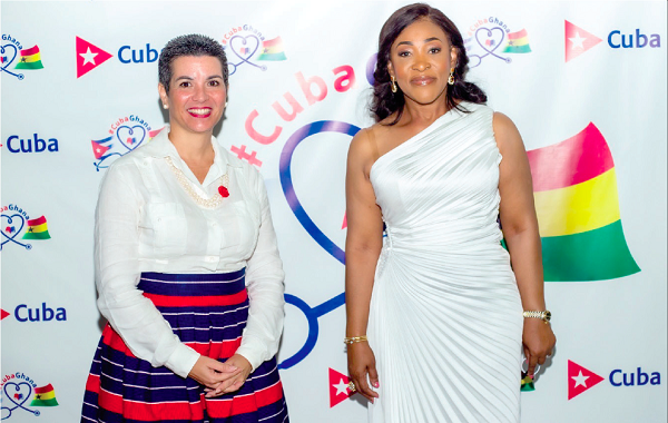 Shirley Ayorkor Botchwey (right), Minister for Foreign Affairs and Regional Integration, and Anette Chao Garcia, Cuban Ambassador to Ghana