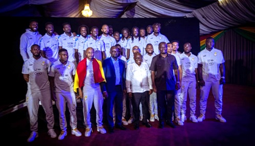 President Akufo-Addo with the Black Stars team