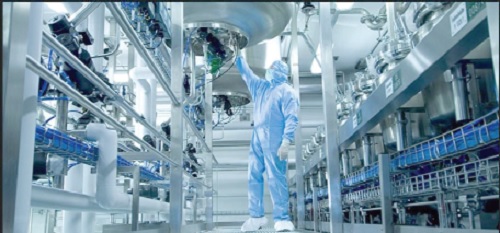 Inside a drug manufacturing facility