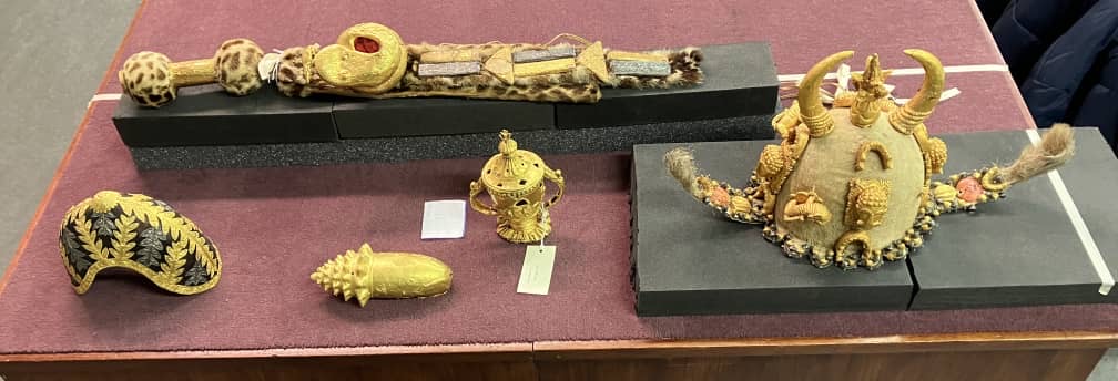 Looted Asante artefacts on their way back to Kumasi from UK, USA. 