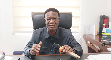 Morgan Ayawine, ICU General Secretary, addressing the press