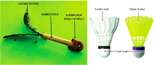  The “Anyanso kids’ Shuttlecock” compared with a standard Shuttlecock