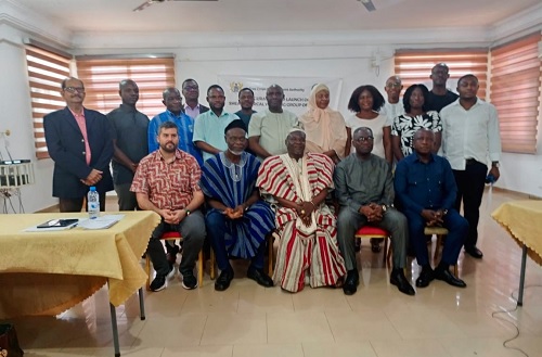 William Quaittoo (2nd from right), CEO of TCDA, Shani Alhassan Shaibu (2nd from left), Northern Regional Minister, with members of the working group 
