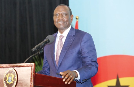 President Dr William Ruto addressing a Ghana-Kenya Business forum in Accra