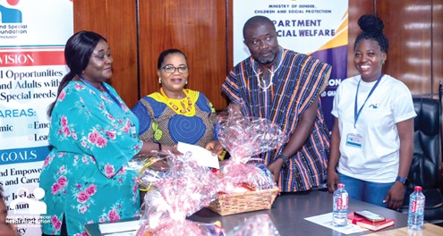 Through her foundation, Ms Boadi donated items to the Department of Social Welfare of the Ministry of Gender, Children and Social Protection 