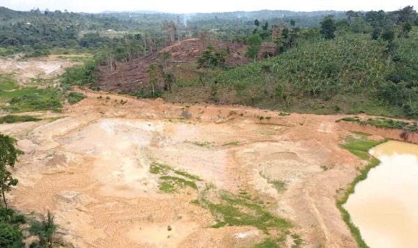 A part of the area where the gold exploration is taking place.