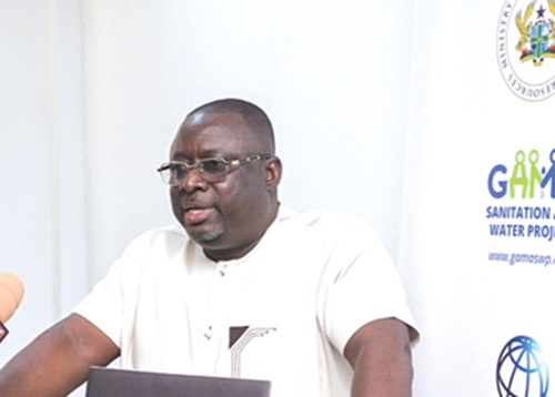 George Asiedu, Project Coordinator of GAMA Sanitation and Water Project, speaking at the workshop. Picture: CALEB VANDERPUYE