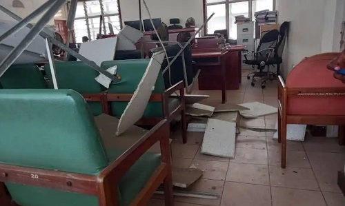 Court ceiling collapses following Tuesday’s downpour 