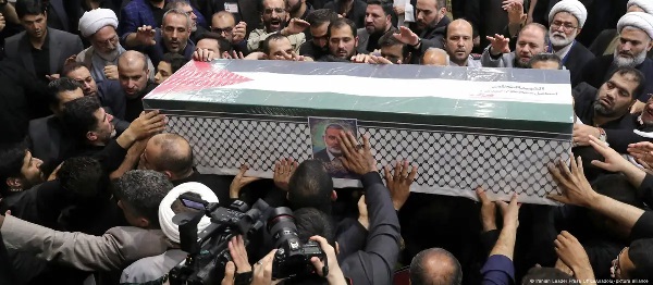 A funeral ceremony was held for Hamas leader Ismail Haniyeh in Iran, but he will be buried in Qatar, where he lived