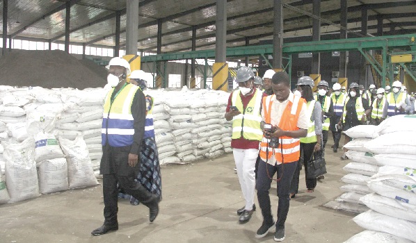 ECOWAS MPs during a tour of the Accra Compost and Recycling Plant