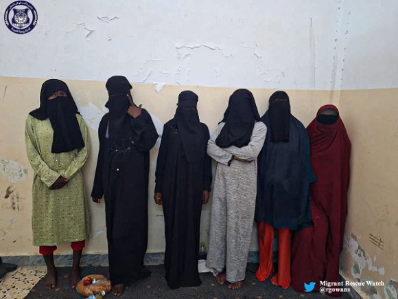The rescued six Nigerian women
