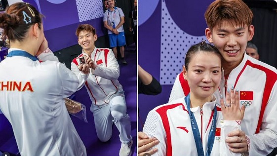 Congratulations to Huang Yaqiong for winning it all — an Olympic gold medal and true love