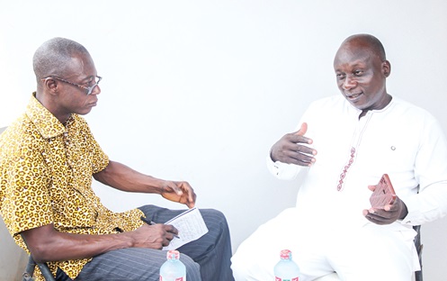 Nii Kwardey Ntreh speaking to our reporter, Vincent Amenuveve. Picture: CALEB VANDERPUYE Nii Kwardey Ntreh speaking to our reporter, Vincent Amenuveve. Picture: CALEB VANDERPUYE