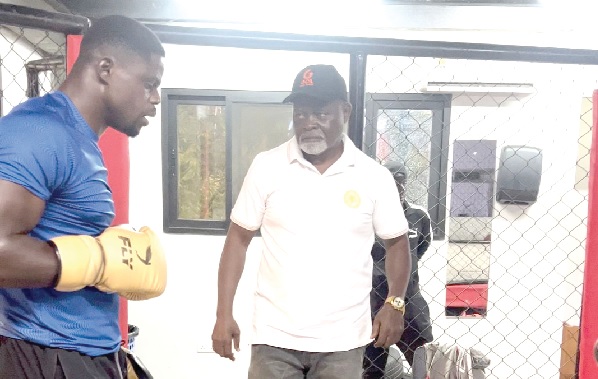 Azumah Nelson (right) will be at the corner of Freezy MacBones during the fight