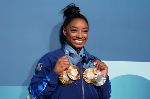 Simone Biles won three gold medals and a silver at the Paris 2024 Olympic Games