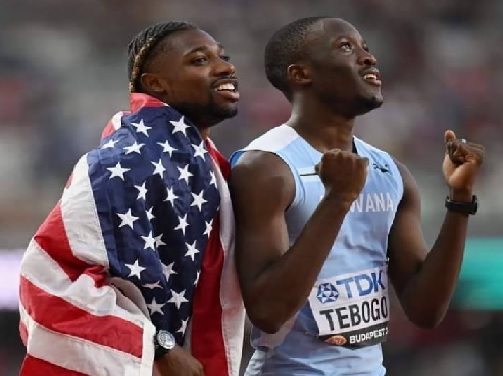 Botswana's Letsile Tebogo overpowers Noah Lyles  in men's 200m semis