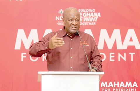 John Mahama speaking at the media encounter in Bolgatanga
