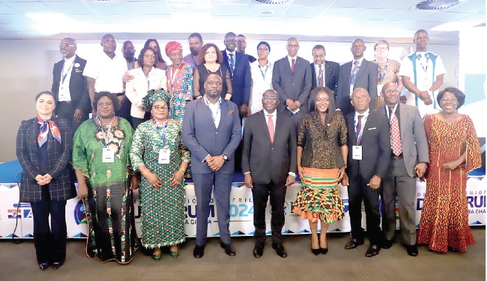 Vice-President Dr Mahamudu Bawumia (arrowed) with members of the Democrat Union of Africa