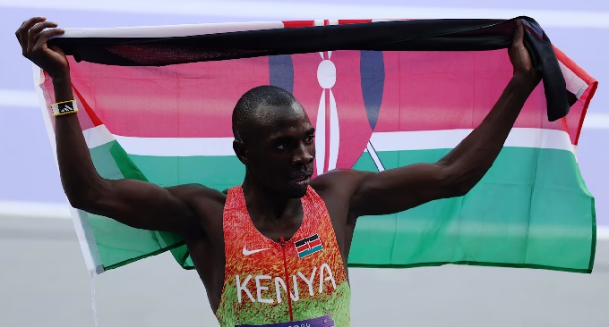 Emmanuel Wanyonyi won gold in men’s 800m thriller