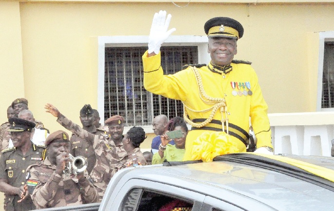 DDP Raphael Tuekpe waves goodbye as he leaves office