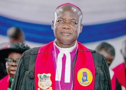 Bishop Richardson Andam (right) addressing the delegates at the conference