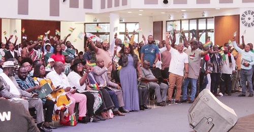 Some of the youth cheering up John Dramani Mahama Some of the youth cheering up John Dramani Mahama