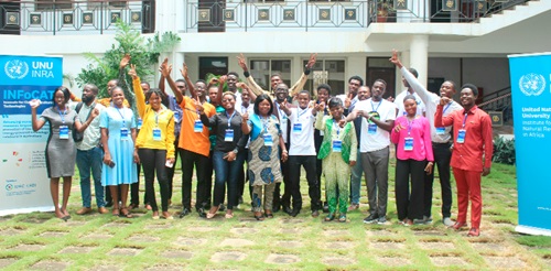 Some students of the UN University, after the workshop