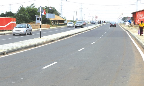  A portion of the Borteyman road inaugurated by President Akufo-Addo in Accra. Picture: SAMUEL TEI ADANO