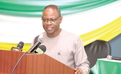  Dr Patrick Kuma-Aboagye,  Director-General of the Ghana Health Service, speaking at the conference