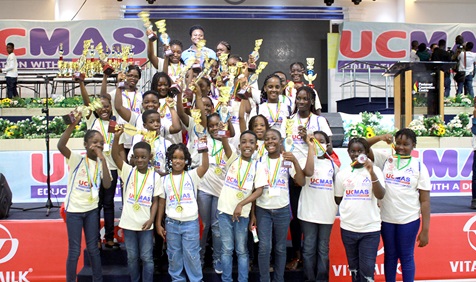 Some of the awardees with their trophies and medals
