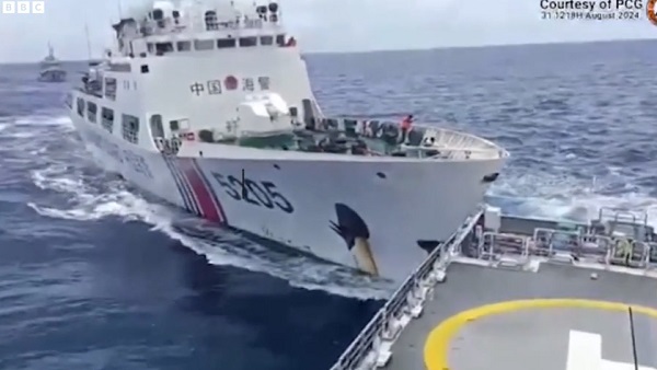Coastguard ships collide in South China Sea