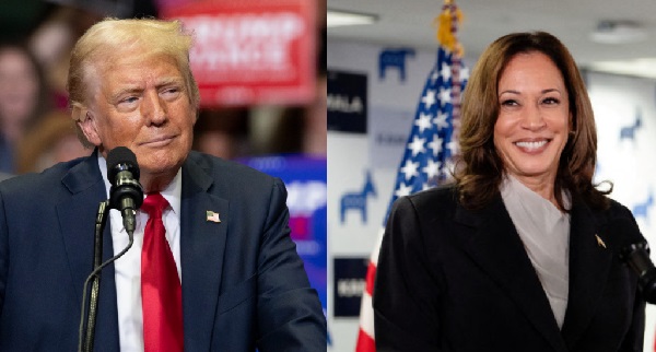 Vice President Kamala Harris (right) and former President Donald Trump